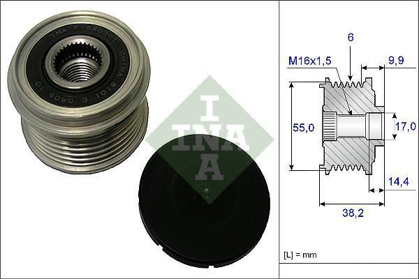 Ina 535021610 Alternatör Kasnağı Rulmanlı İx35 Santafe-Tucson Sor