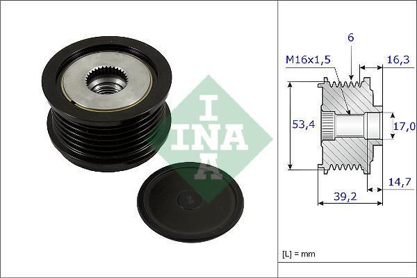 Alternatör Kasnağı 39.2Mm Cmax Fıesta Vı Focus Iıı Kuga Iı Transı