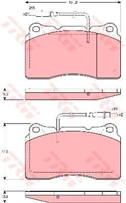 Trw Gdb1431 Fren Balatası Ön Ulysse 2002 Sonrası / Phedra 2002 Sonrası / 159 2005 Sonrası 16