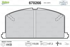 VALEO 670266 ÖN BALATA CAMRY (85-86)