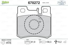VALEO 670272 ARKA BALATA MERCEDES (W210) 95-99 (W124) 86-93 (W201