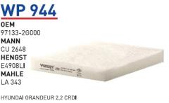 WUNDER WP944 POLEN FİLTRESİ - KİA MAGENTİS 2,0-2,7 V6