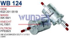 WUNDER WB124 BENZİN FİLTRESİ - VOLKSWAGEN POLO IV 1.2 - 1.4 16v 3