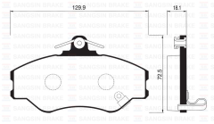 Sangsıng Sp1072 Fren Balatası Ön H100 93-00 Gdb3089