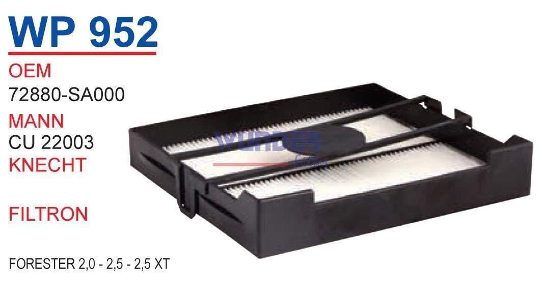 WUNDER WP952 POLEN FİLTRESİ - FORESTER 2,0 - 2,5 - 2,5 XT