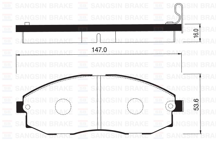 Sangsıng Sp1099 Fren Balatası Ön Starex 2.4I 2.5D 1997 Sonrası 2.4I 2.5Tcı