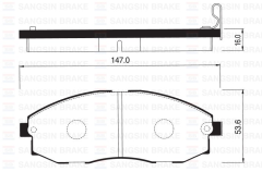Sangsıng Sp1099 Fren Balatası Ön Starex 2.4I 2.5D 1997 Sonrası 2.4I 2.5Tcı