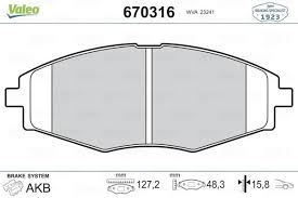 VALEO 670316 ÖN BALATA KALOS 1.2-1.4-1.4 16V Sedan-1.4 16V 03/05=