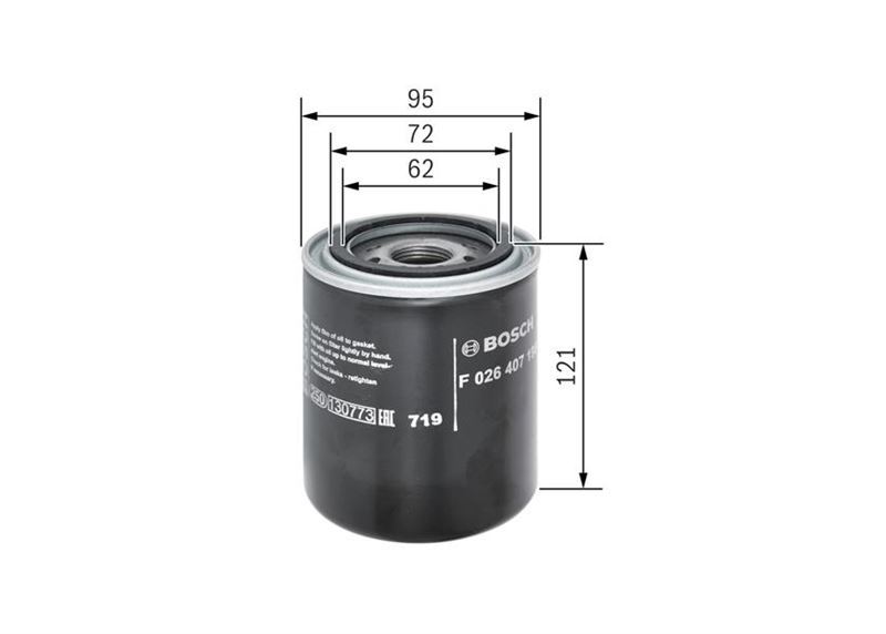Bosch F026407143 Yağ Filtresi Vw Golf Vıı Polo V Audı A3 Iıı Skod