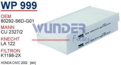 WUNDER WP999 POLEN FİLTRESİ - HONDA CR-V II - CİVİC V II 1,6-2,0