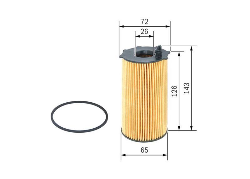 Bosch F026407154 Yağ Filtresi Actyon  2011 Sonrası Korando  2010 Sonrası Rexton  2012 Sonrası R