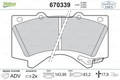 VALEO 670339 ÖN BALATA TOYOTA LAND CRUISER V8J15-J2008=-(GDB3524)