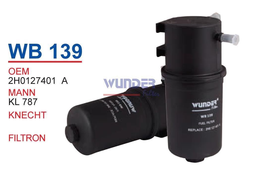 WUNDER WB139 MAZOT  FİLTRESİ - VOLKSWAGEN AMAROK 2,0 TDİ