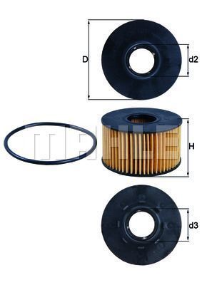 Mahle Ox191D Yağ Filtresi Mondeo Iıı 00-07 Transıt V184 00-06 2.0