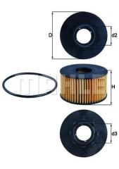 Mahle Ox191D Yağ Filtresi Mondeo Iıı 00-07 Transıt V184 00-06 2.0