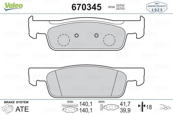 VALEO 670345 ÖN BALATA CLIO IV 0.9 TCE-1.2-1.5DCI 12=- DACIA DUST
