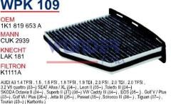 WUNDER WPK109 POLEN FİLTRESİ - VW GOLF V-CADDY-PASSAT-JETTA (KARB