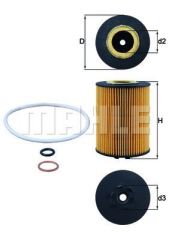 Mahle Ox367D Yağ Filtresi Bmw 5 E60 E61 Bmw 6 E63 Bmw X5 E53 545I