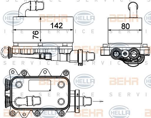BEHR 8Mo376725-101 Yağ Soğutucusu Bmw 5 Bmw 6 Bmw 7 Bmw X3 Otom.