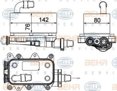 BEHR 8Mo376725-101 Yağ Soğutucusu Bmw 5 Bmw 6 Bmw 7 Bmw X3 Otom.