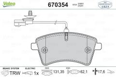 VALEO 670354 ÖN BALATA KNG III 1.6 16V-1.5 DCI 02/08=- MERCEDES C