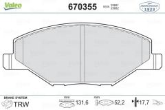 VALEO 670355 DİSK FREN BALATASI ÖN FABIA 2007 -
