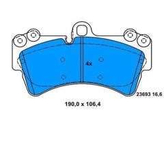 Bosch 986424739 Fren Balatası Ön Touareg 7L 2002 Sonrası / Q7 4L 2006 Sonrası / Cay