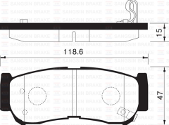 Sangsıng Sp1173 Fren Balatası Arka Kyron 2.0 Xdı 2.0 Xdı 4X4 05-