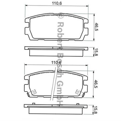 Bosch 986494137 Fren Balatası Arka Terracan 2001 Sonrası 2.9 Crdı
