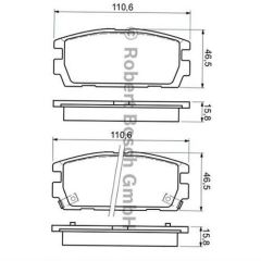 Bosch 986494137 Fren Balatası Arka Terracan 2001 Sonrası 2.9 Crdı