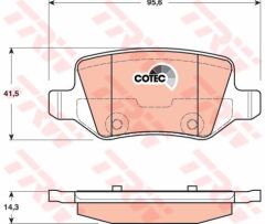 Trw Gdb1481 Fren Balatası Arka A Serısı A150 A160 A170 A180  A200
