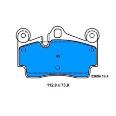 Bosch 986424741 Fren Balatası Arka Touareg 7L 2002 Sonrası / Q7 4L 2006 Sonrası / C