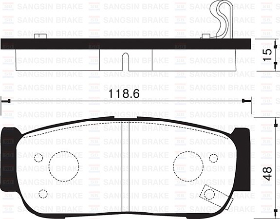 Sangsıng Sp1178 Fren Balatası Arka Santafe 2.2Crdı 2.2Crdı 4X4 2.