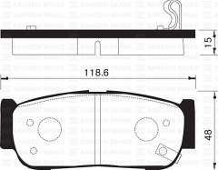 Sangsıng Sp1178 Fren Balatası Arka Santafe 2.2Crdı 2.2Crdı 4X4 2.