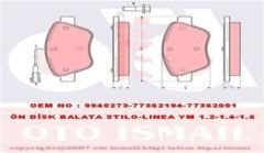 Trw Gdb1482 Fren Balatası Ön Tek Fişli 500 2007 Sonrası Albea Lınea 2007 Sonrası Do