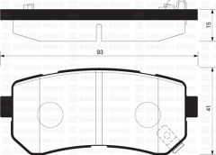 Sangsıng Sp1187 Fren Balatası Arka Accent Era 1.4 Gl-1.5 Crdı 1.6