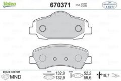 VALEO 670371 ÖN BALATA CITROEN C-ELYSEE 1.2 VTI-1.6 VTI-1.6 HDI 1