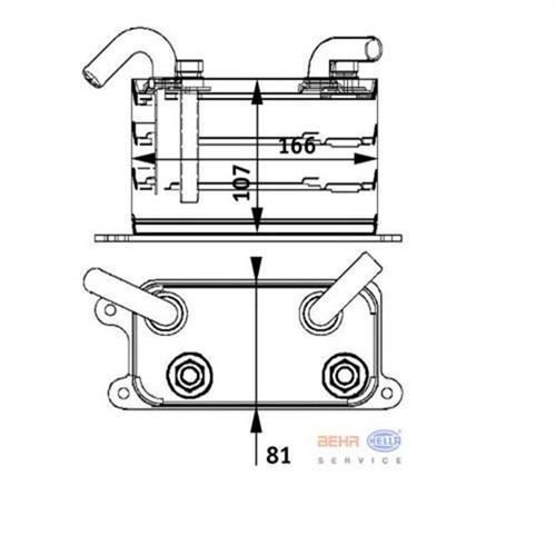 BEHR 8Mo376729-631 Yağ Soğutucusu Transporter T5 2003 Sonrası 2.5 Tdı