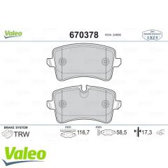 VALEO 670378 ARKA BALATA  A4-A5-Q5 09=-(GDB1765)