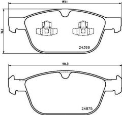 VALEO 670381 ÖN BALATA VOLVO XC60 D3 2008-2017 D4 12-17 D5 08-15
