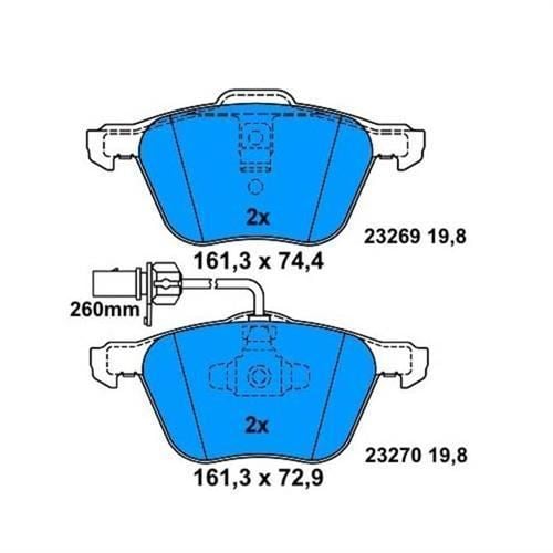 Bosch 986424777 Fren Balatası Ön Fişli Sharan 1995 Sonrası Transporter T4