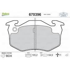 VALEO 670396 ARKA BALATA R9-R19-P106 96-P206 00-P306 (97-01)MGN I