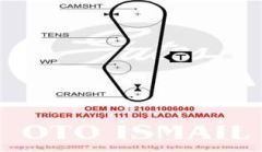 Gates 5124 Triger Eksantrik Kayışı Samara 111X190