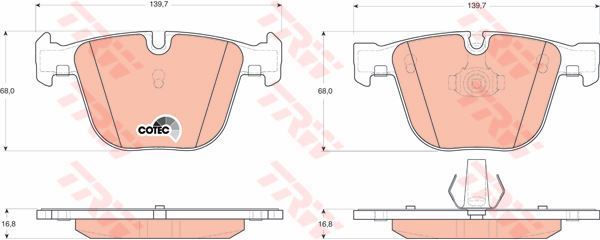 Trw Gdb1502 Fren Balatası Arka Bmw 5  E60 E61 Bmw 6  E63 E64 Bmw