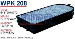 WUNDER WPK208 POLEN FİLTRESİ - BMW 7 SERiE E38 (iKiLi KARBONLU)