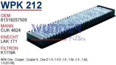 WUNDER WPK212 POLEN FİLTRESİ - MiNi COOPER - MiNi ONE (KARBONLU)