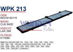 WUNDER WPK213 POLEN FİLTRESİ - BMW 1 SERİE - 3 SERİE E90 (KARBONL