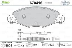 VALEO 670416 ÖN BALATA FİŞLİ B.Y TİP  C5 2.0 HDİ 04=- 2.2 HDİ 3.0