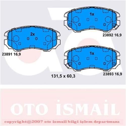 Bosch 986424815 Fren Balatası Ön Coupe 2002 Sonrası Sonata 2004 Sonrası Elantra 00-