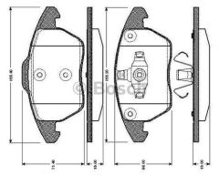 Bosch 986424825 Fren Balatası Önı 5008 2009 S 208  2012 Sonrası 3008 2009 Sonrasonrası / C4 G